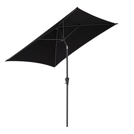 Corliving Ppu 400 U Offset Patio Umbrella In Black Patio Furniture Accessories Umbrellas Canopies Shade Patio Lawn Garden Patio Furniture Accessories