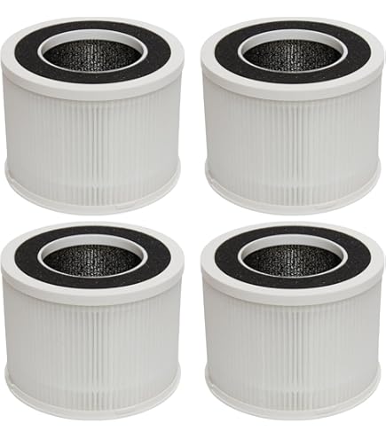 PUREBURG Vervangend HEPA-filter compatibel met Proscenic A9 en Pro Breeze PB-P07 luchtreiniger, H13 4-traps filtratie, 1 stuk