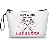 ARIOSEY Girls Lacrosse Players Team Gifts for Girls Lacrosse Cosmetic Makeup Travel Bag Friend Birthday Gifts for Women