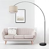 Major-Q Extra Large Arc Floor Lamp: Modern 81-Inch Tall Standing Lamps with Real Marble Base - Stylish Stand-Up Arching Lamp 
