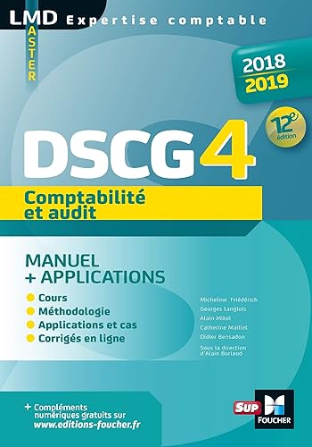 Download DSCG 4 Comptabilité et audit - Manuel et applications - 2018-2019 - 12e éd - Préparation complète PDF