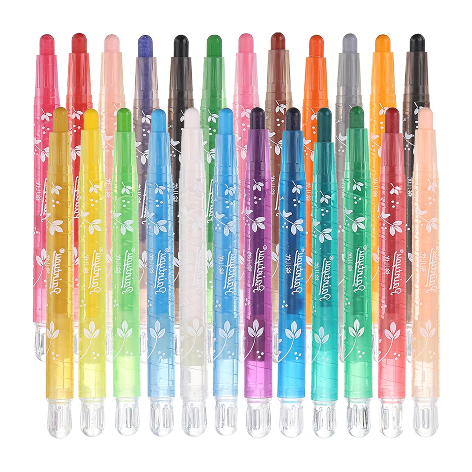 PATIKIL Oil Pastels, 24 Colors Round Soft Oil Crayons Pastels Stick 4.45" Art Supplies for Art Painting Drawing Blending for Artists Beginners