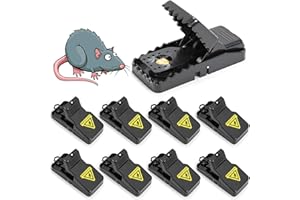 Mouse Traps Indoor, 8Pack Professional Mouse Trap for Small Mice, Safe and Reusable Outdoor Design, Easy to Set, Best Effecti