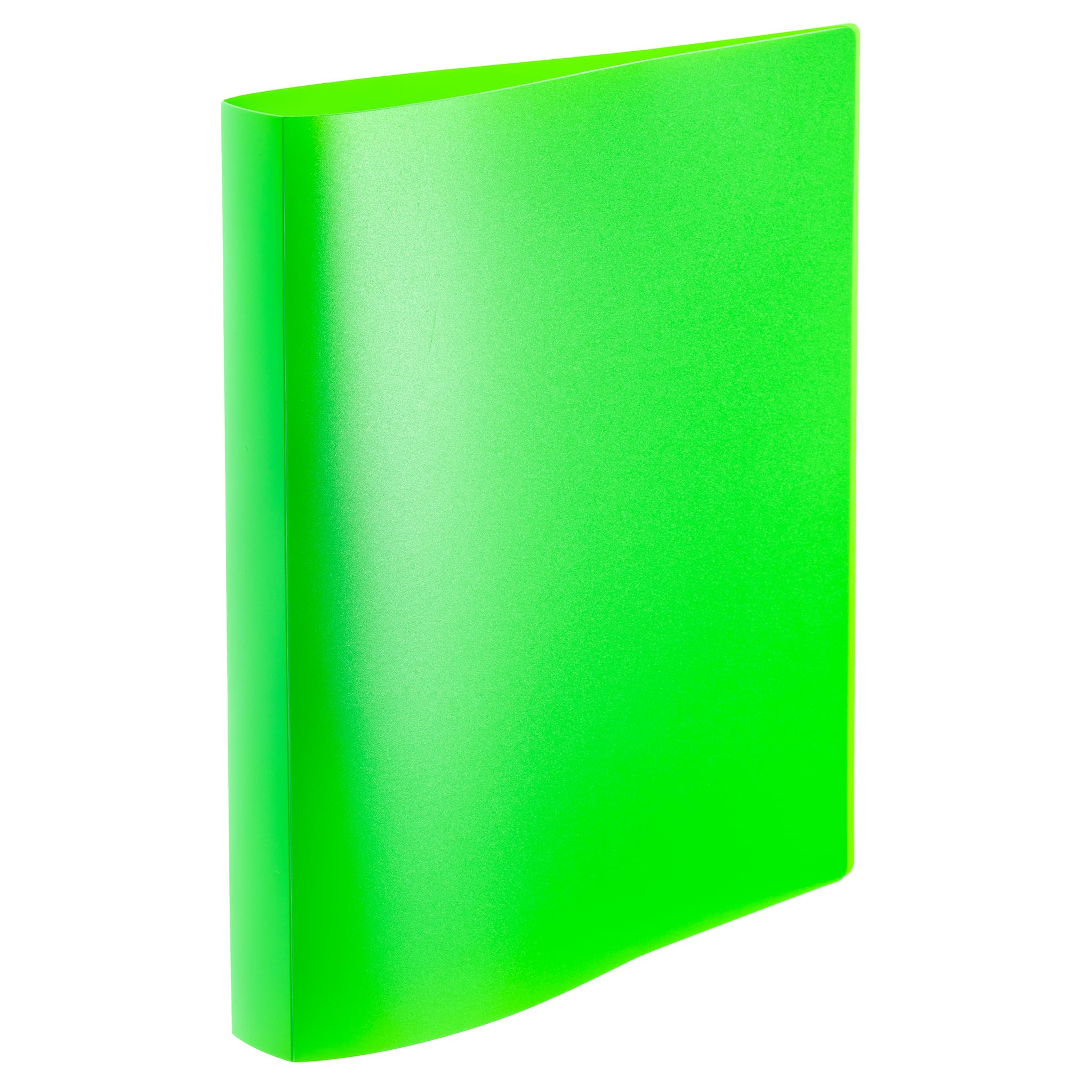 Herma 19713 Ring Binder A4 Translucent Neon Green Set of 3 Slim 2 Rings Sturdy Plastic 25mm Wide Transparent Ring Binder for School and Office Ring Binder for Kids Boys Girls