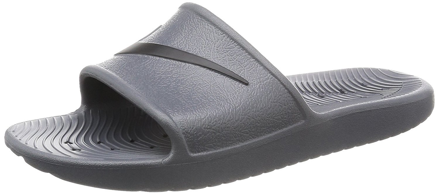 Men Slides Nike Kawa Shower Slides Grey Nike Slippers Gray Nike Slides Mens  Nike Mens Victori