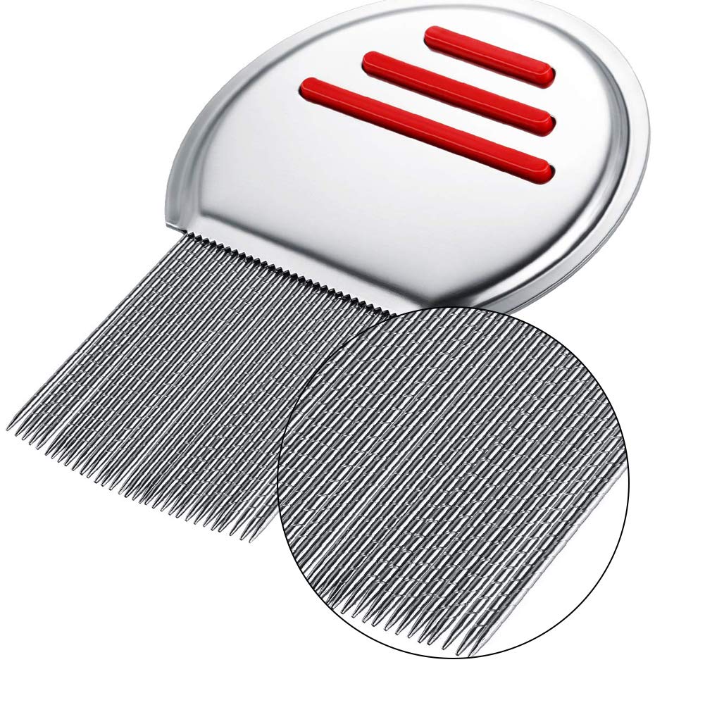 6 PCS Lice Combs, Hair Nit Comb Double Sided Comb Metal Teeth Comb