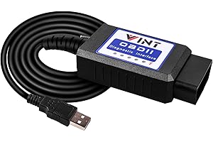 OBD2 Adapter FORSCans VINT-TT55502 ELMconfig ELM327 Modified VINTscan for All Windows Compatible with Ford Cars F150 F250 and Light Pickup Truck Scan Tool, Code Reader MS-CAN HS-CAN Switch Black