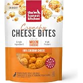 The Honest Kitchen Cheese Bites Cheddar Dog Treats, Human Grade High Protein Low Calorie Crunchy Training Treats for Small Dogs, Made in USA with Real Cheese, Savory Rewards, 2 oz Pouch