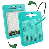 Svance 2-in-1 Double-Sided Magnetic Drawing Board for Kids & Toddlers Magnet Doodle Board with Beads, Magnetic Dot Art Toys, Road Trip Car Activities for Kids