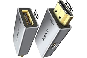 Reborn HDMI to DisplayPort Adapter | 4K@60Hz HDMI (Source) 2.0 Male to DP (Display) 1.2 Female Converter [1Pack] Display Port