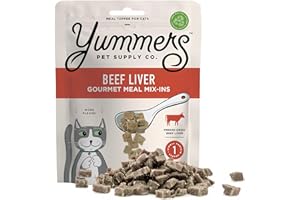 Yummers Premium Beef Liver Meal Mix-Ins, 2.5 oz - Flavor Cat Food Topper for Dry Food - Add Ins, Meal Toppers, Treat Mix - Freeze-Dried for Maximum Flavor - All-Natural & Free of Preservatives