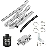 Copgge Stainless Steel Diesel Heater Exhaust Pipe Exhaust Muffler with Air Intake Filter and Pipe Set for Install on RV Campe