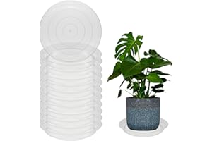 TNTIWQ 12 Pcs 6 Inch Round Plant Saucers for Less 5 Inch Pot Indoors Outdoors Plant Trays for Pots Planter Saucer Plastic Dri