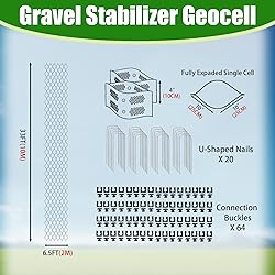 4" Thick Gravel Ground Grid 6.5ft x 33ft - Geo Grid