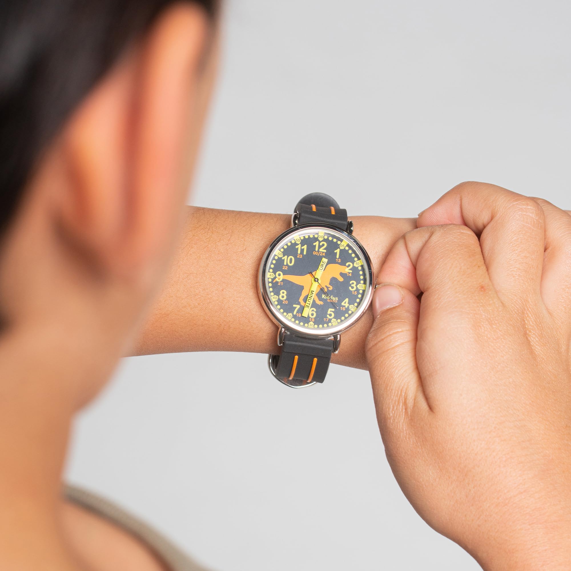 Kiddus Watches Boy and Girl Kids Ages 6-12 Analog Time Teacher with Exercises. Japanese Quartz Movement. Easy to Read and Learn Time. Girls Watches Ages 5-10