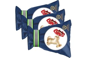 GonLei 3Pack 5.5" W X 7.4" H Outdoor Faucet Cover Winter Faucet Bib Cover Hose Insulation Cover Cold Weather External Faucet Cover Socks Winter Faucet Cover Anti-Freezing Protection