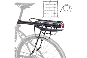 HOMEE Rear Bike Rack,Bike Cargo Racks Frame Aluminum Alloy Universal Adjustable Cycling Equipment Stand Footstock Bicycle Lug