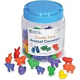 Learning Resources Friendly Farm Animal Counters | Counting Toys for Toddlers, Animal Counters, Math Manipulatives, Kids Classroom Activities, Sorting Animals Toy, Ages 3+