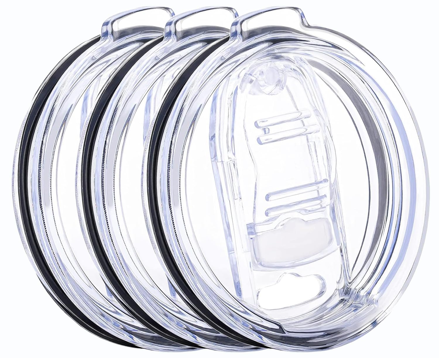 Photo 1 of 3 Pack 20 oz Tumbler Lid Replacement Lis Spill Proof Splash Resistant Slider Mug Toppe for Yeti Ramble and More Coffee Mugs