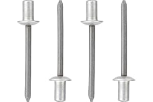 ISPINNER 50pcs 3/16" x 1/2" Closed End Aluminum Blind Rivets with Steel Mandrel, 4.8 x 12mm Pop Rivets, Pack of 50