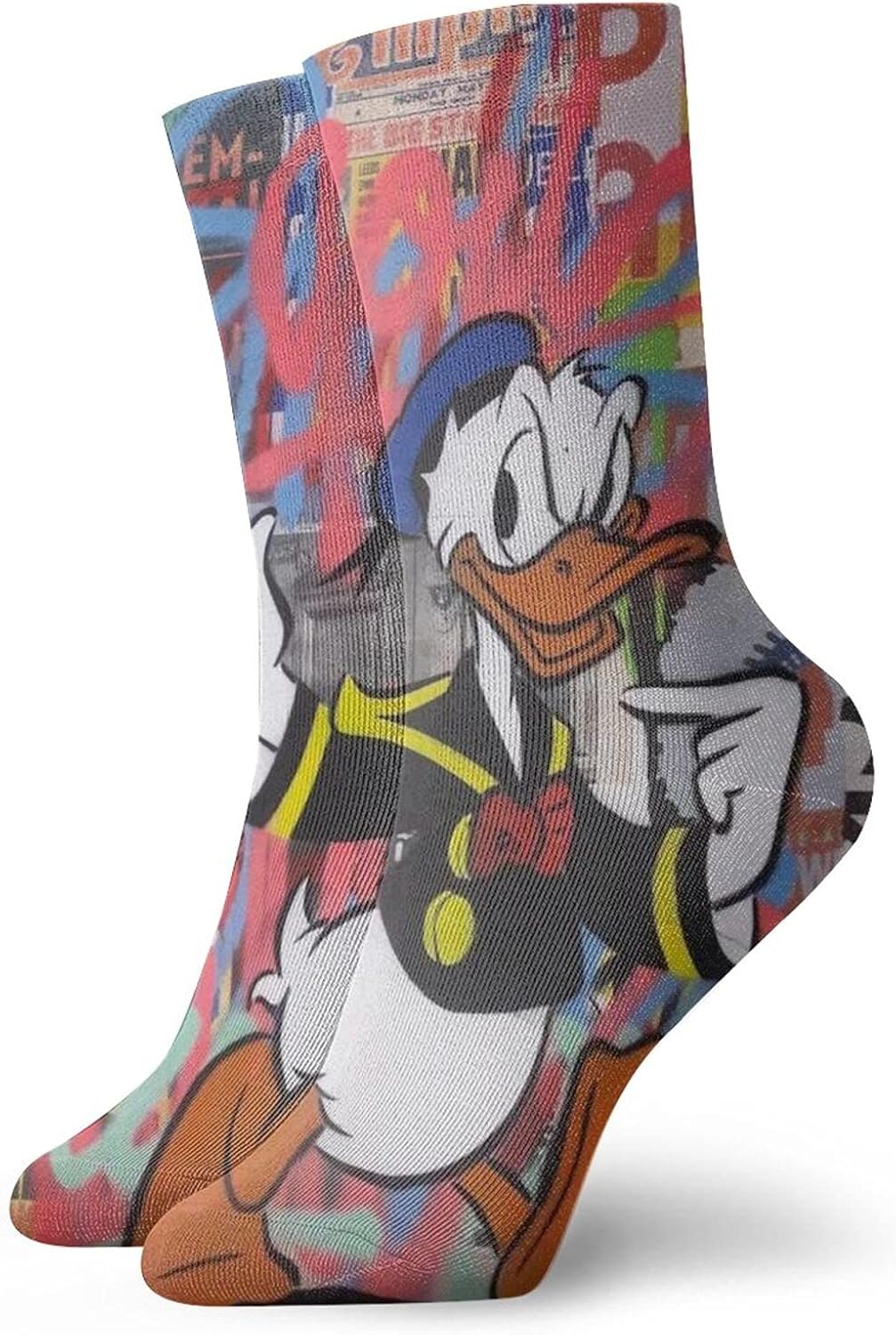 Cartoon Donald Duck Socks Girls Boys Sports Sox Non Slip Lightweight