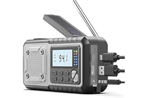 SIYEGK Emergency Weather Radio 5000mAh with Solar Hand Crank, Men Dad Husband Cool Gadgets, NOAA AM FM Portable Battery Power Weather Alert Radios with Flashlight, Perfet Gifts for Home Outdoor Office