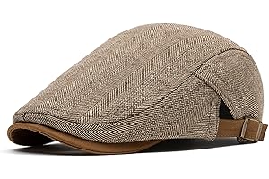 meioro Men's Cotton Newsboy Cap Flat Hat Soft Adjustable Irish Beret Hats for Men Classic Ivy Gatsby Caps Cabbie Driving Golf