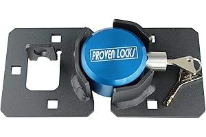 Proven Industries Puck Lock and Hasp Kit, Storage-Door Lock, Made in The USA, (Blue)