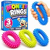 Impresa Fidget Toys Spiky Sensory Rings - 3-Pack, 2-Inch Inner / 4-Inch Outer - Sensory Toys &amp; Classroom Prizes, Fidget Bracelet for Kids &amp; Adults