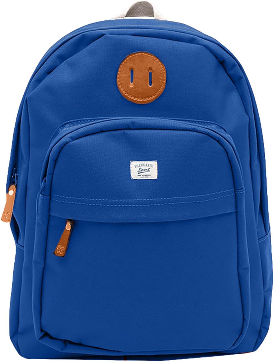 Billykirk Blue Zipper Top Canvas Backpack