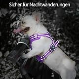 PoyPet No Pull Dog Harness Reflective Easy On Front Back D Ring L Purple view 5
