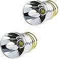 Ultra Bright Flashlight Bulb LED Replacement Bulbs Drop-in P60 Design Module for All Surefire Hugsby C2 G2 Z2 6P 9P G3 S3 D2 Ultrafire 501B 502B, 1200LM 1 Mode Lamp Bulb Torch Repair Parts, 2 Pack