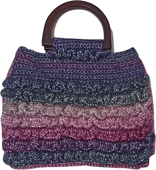 Buy Handmade Wooden Handle woolen Handbag at Amazon.in