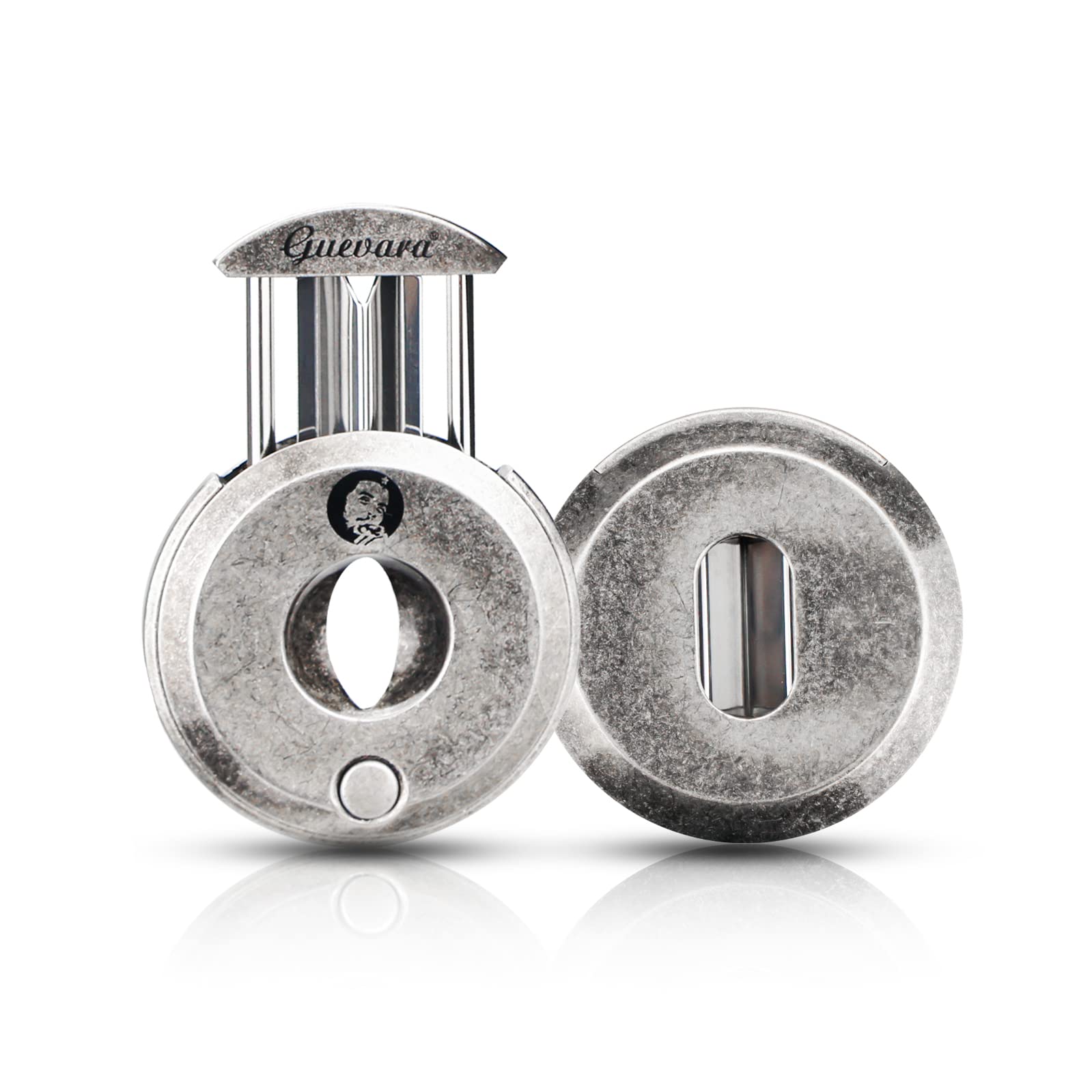 V Cut Cigar Cutter Stainless Steel Blade Cigar Guillotine Cigar Cutter with Gift Box(Silver)