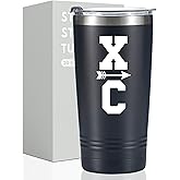 Onebttl Cross Country Running Gifts for Runners Men Women, Gift for Male Female Runner, 20oz Stainless Steel Tumbler with Lid Straw