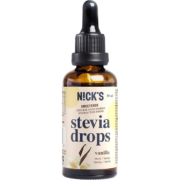 Nicks Vanilla Stevia Drops Sugar Free Zero Calorie Liquid