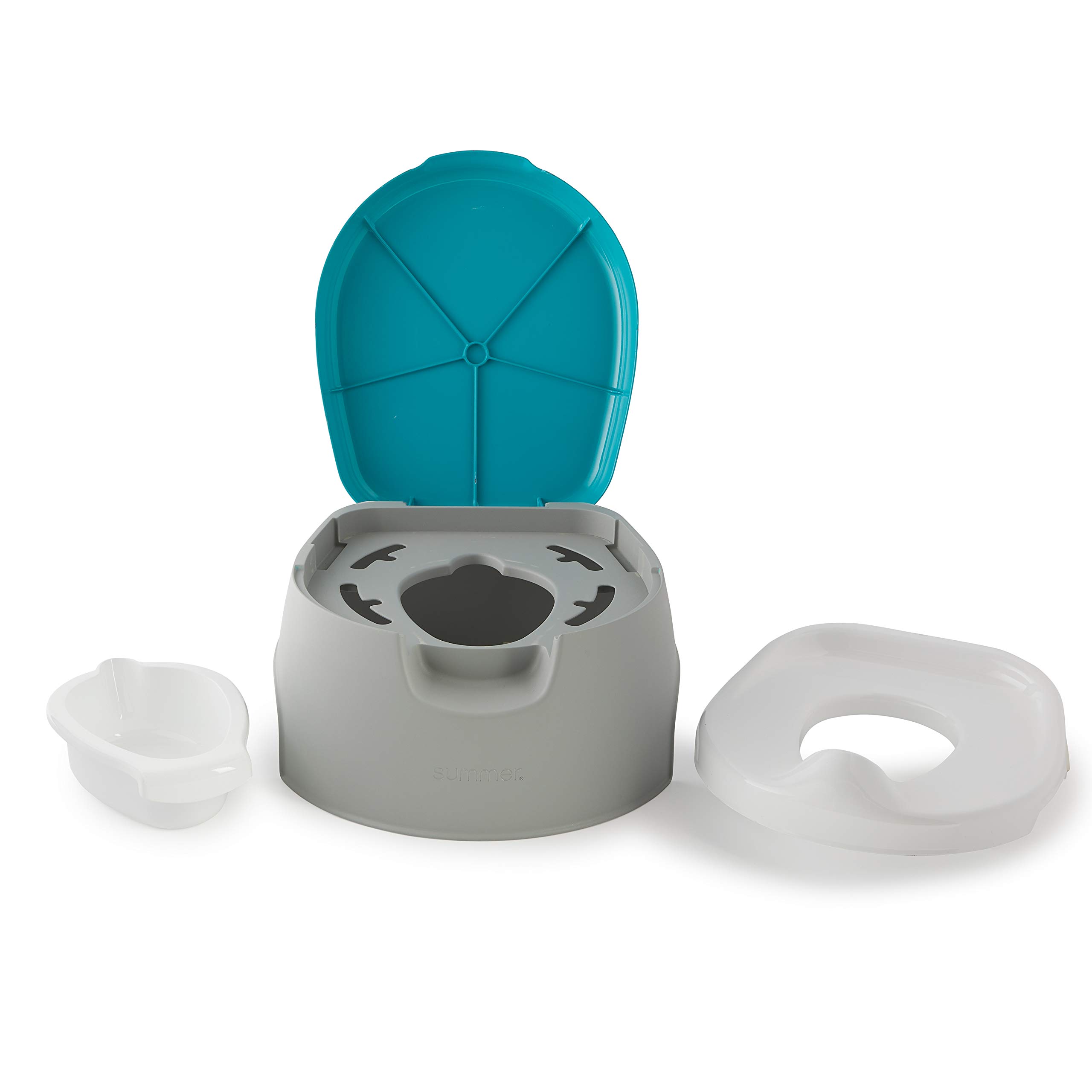 Summer Infant Summer 3-in-1 Train with Me Potty Seat Topper and Stepstool for Toddler Training and Beyond Easy to Empty and Clean Space Saving