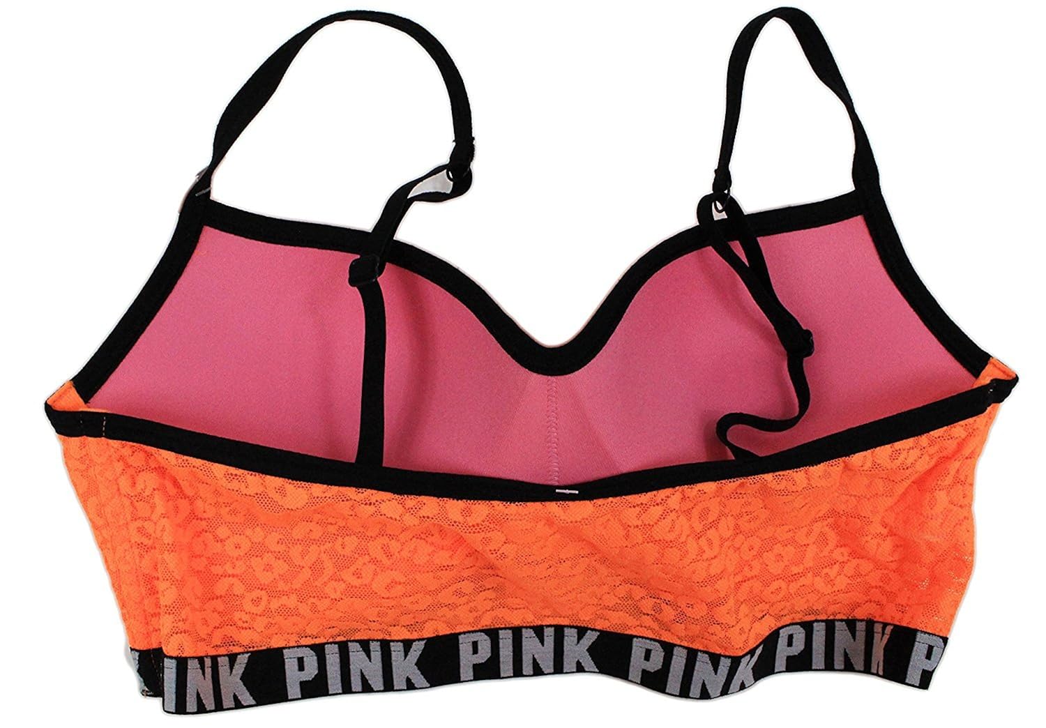 Victorias Secret Pink Leopard Lace Push Up Bralette Everyday Bras Women