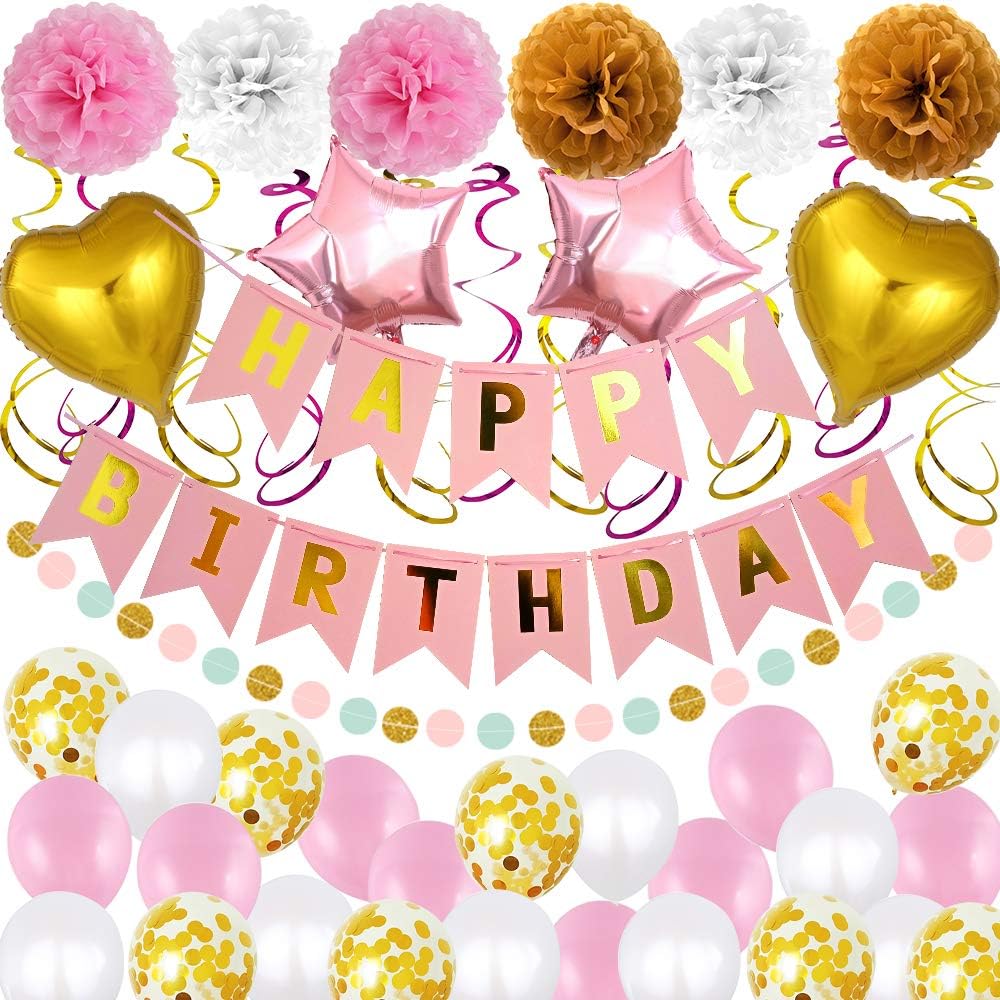 Birthday Decorations Set Party Supplies,Happy Birthday