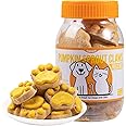 Freeze Dried Pumpkin Cat Dog Treats - Natural Ingredient Chicken Salmon Pumpkin Beef Chicken Liver Fish Oil High Protein Snacks for Digestion Gut Health (14 Pieces)