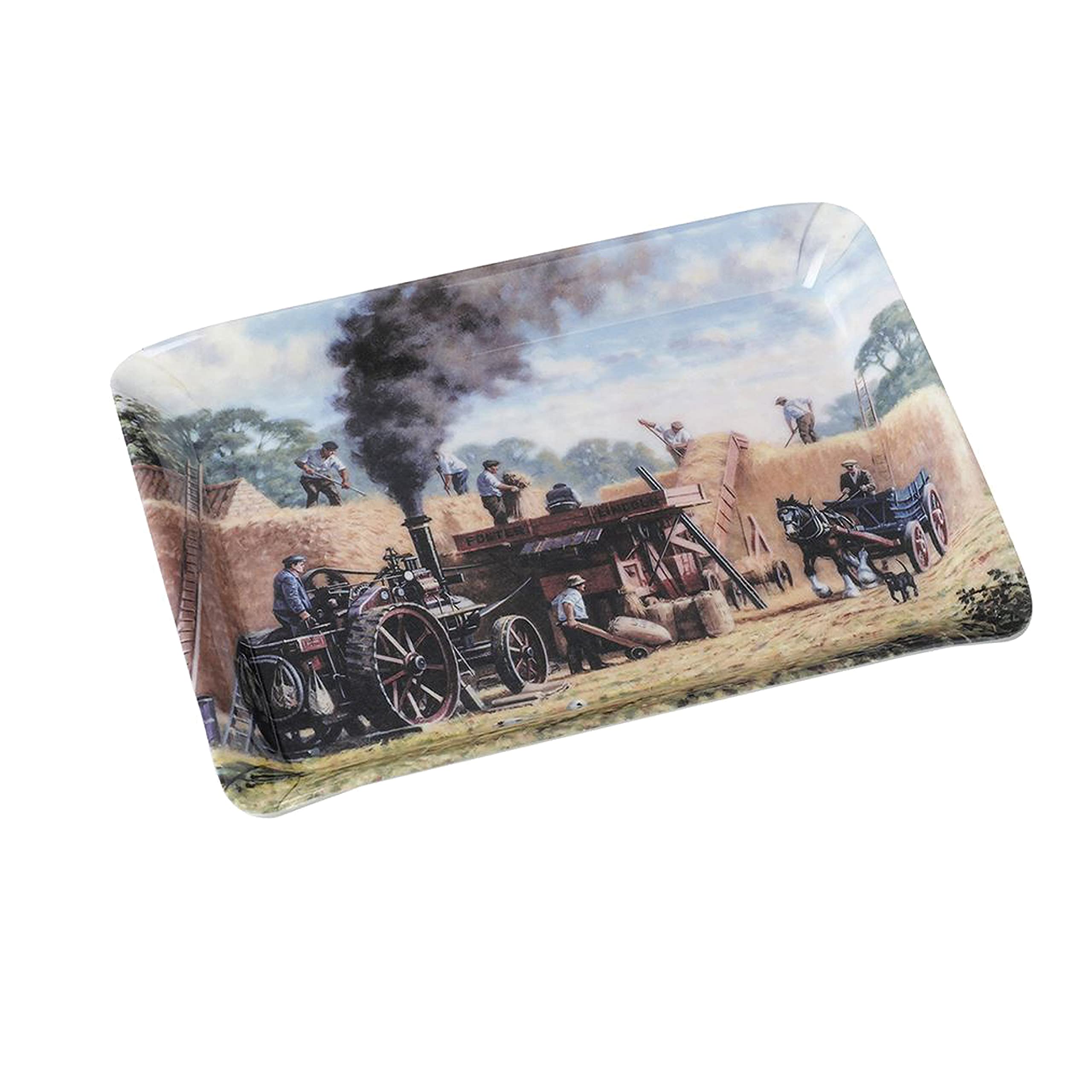 Eddingtons - Country Life - Scatter Tray - Steam Threshing (Tractor)