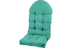 PNP HWJIAJU Adirondack Chair Cushion, Rocking Chair Cushion 44x19.4x4 inch, High Back Patio Chair Cushion of Upper and Lower with Ties, Sunscreen and Fade-Resistant (Lake Blue, 1)