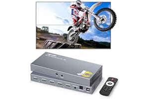 JCHICI HDMI Video Wall Controller 2X2,4K x 2K HD Display,180 Degree Rotate, 8 Splicing Modes 2x2,1x2,1x3,1x4,2x1,3x1,4x1, Input 4K and Output 1080P, Streaming Media Video Device