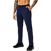MIER Men's Fleece Lined Sweatpants for Workout Running Athletic Jogging Winter Warm Thermal Gym Track Pants with Pockets