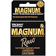 Trojan, Magnum Large Size Raw Lubricated Latex Condoms, 3 Count