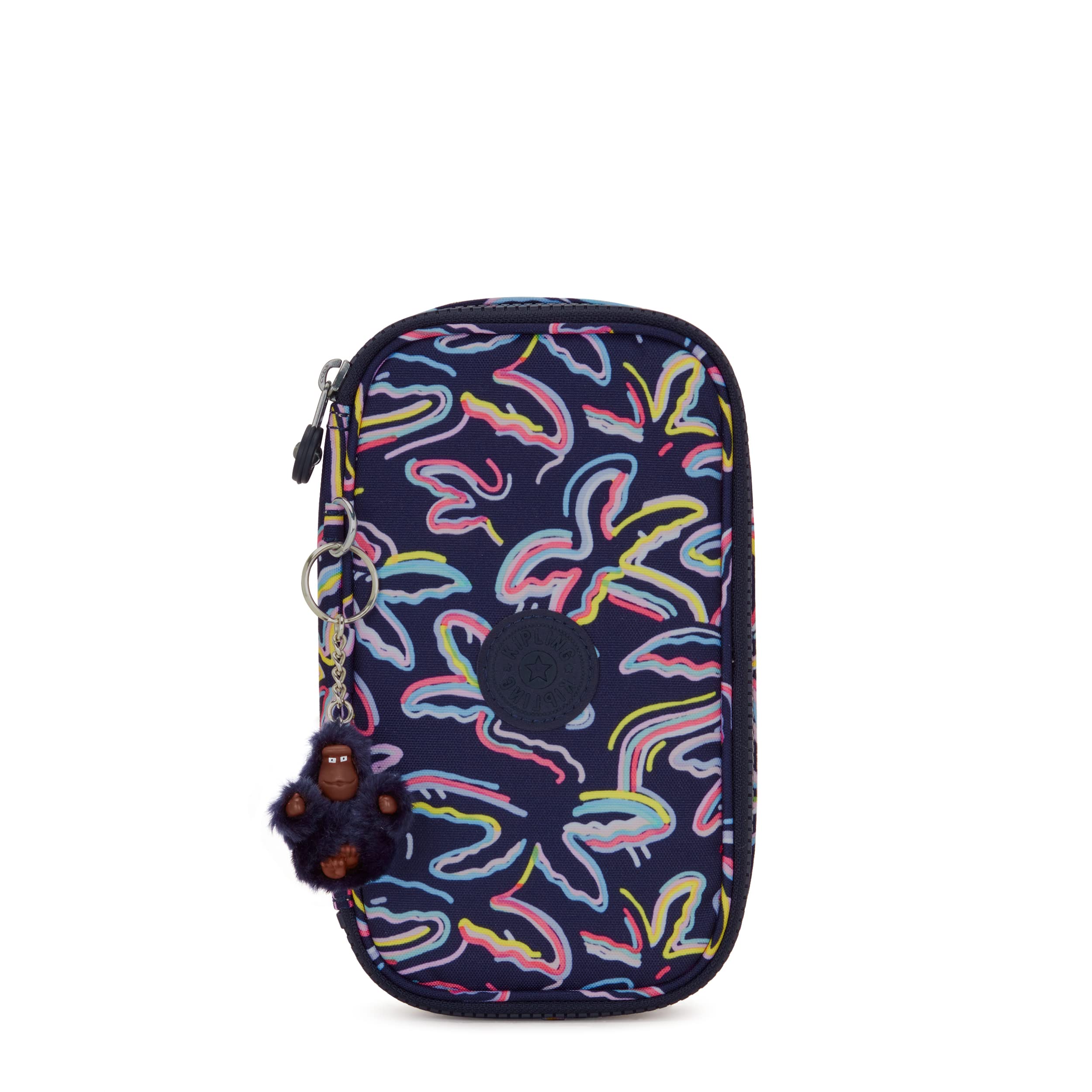 Kipling 50 PENS, Pencil Case Holds Up To 50 Pens,21 cm, 1 L, Palm Fiesta Prt