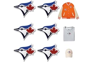 Lot de 6 écussons brodés à coudre ou à repasser pour vêtements, robes, pantalons, chapeaux, jeans, fans d'équipe de baseball