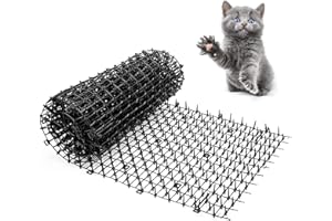 Walquicks Plant 6.5 ft Cat Spike Mat Outdoor Cat Deterrent Mat with Spikes Prickle Strips Indoor Dog Digging Deterrent Anti C