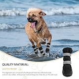OHCOZZY Anti-Slip Dog Shoes Reflective Straps Waterproof Leather Soles 4 Pcs M view 3