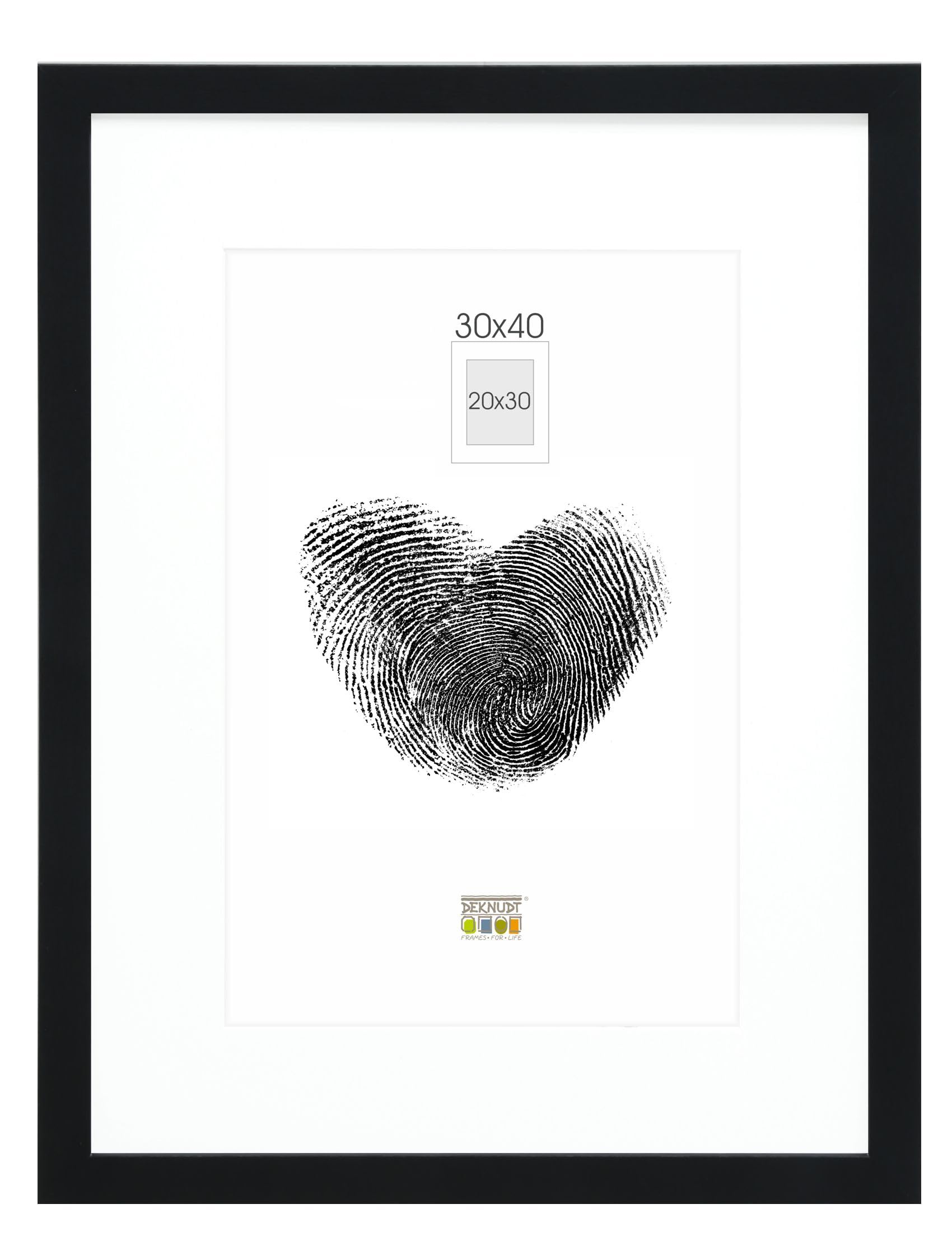 Deknudt Frames S66KF2-P1-30.0X40.0 Basic Picture Frame with Photo Mount Wood/MDF 43.7 x 33.7 x 2 cm Black — image 1